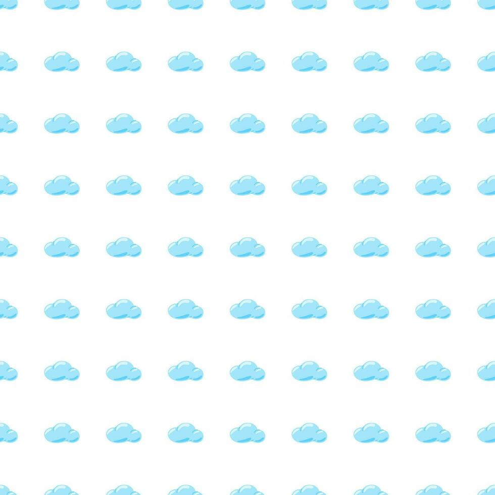 Simple clouds seamless pattern. Primitive art. vector