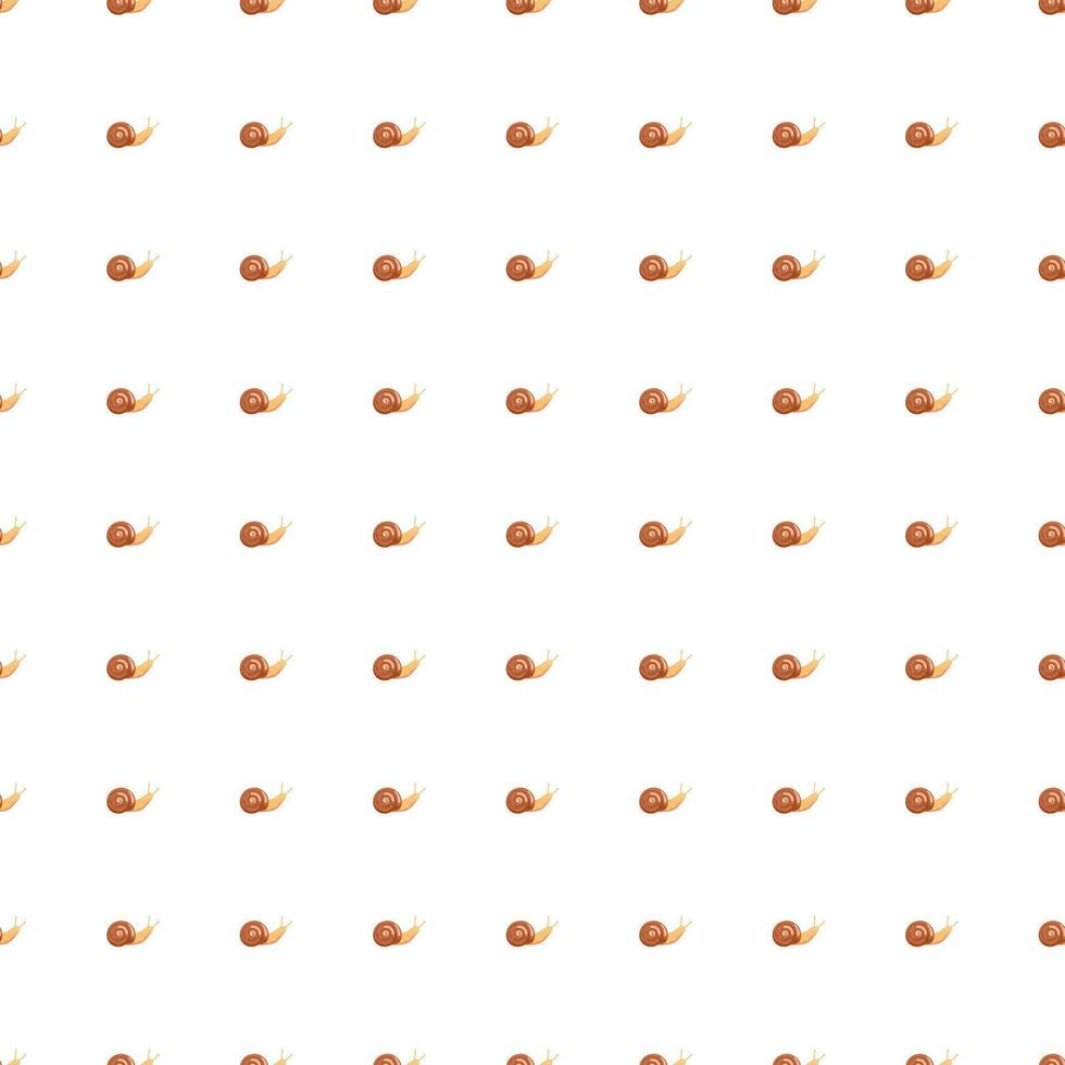 Cute snails seamless pattern. Funny cartoon character wallpaper in doodle style. vector