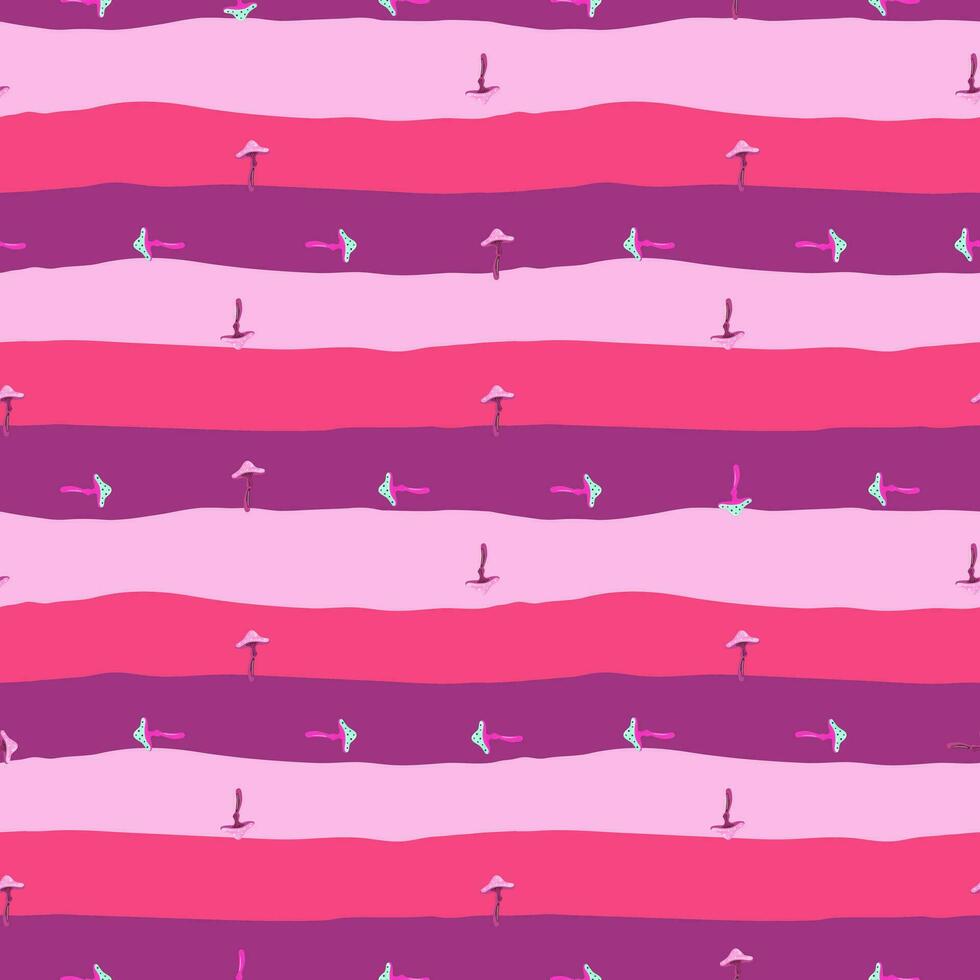 Magical fly agaric wallpaper. Fairytail mushrooms Seamless pattern. vector