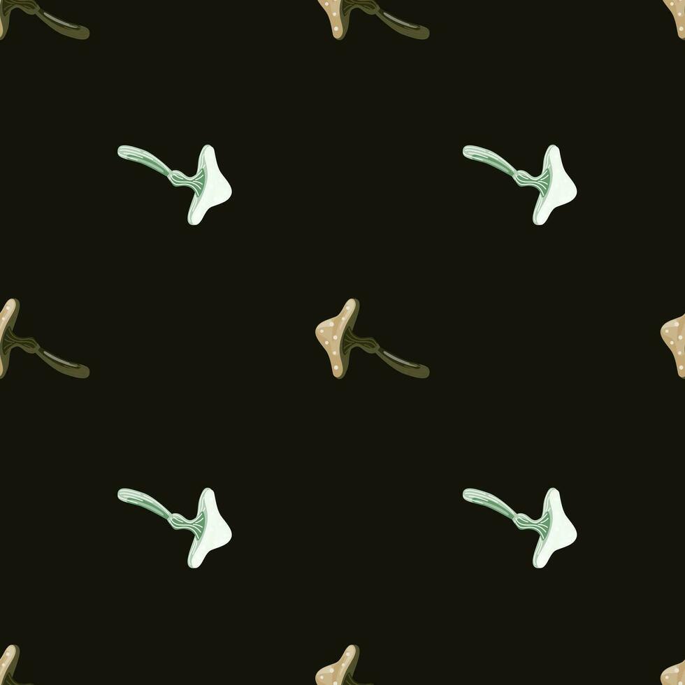 Magical fly agaric wallpaper. Fairytail mushrooms Seamless pattern. vector
