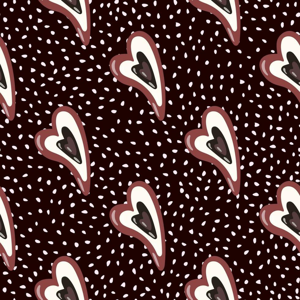 Vintage hearts seamless pattern. 14 february wallpaper. Valentine's Day backdrop. vector