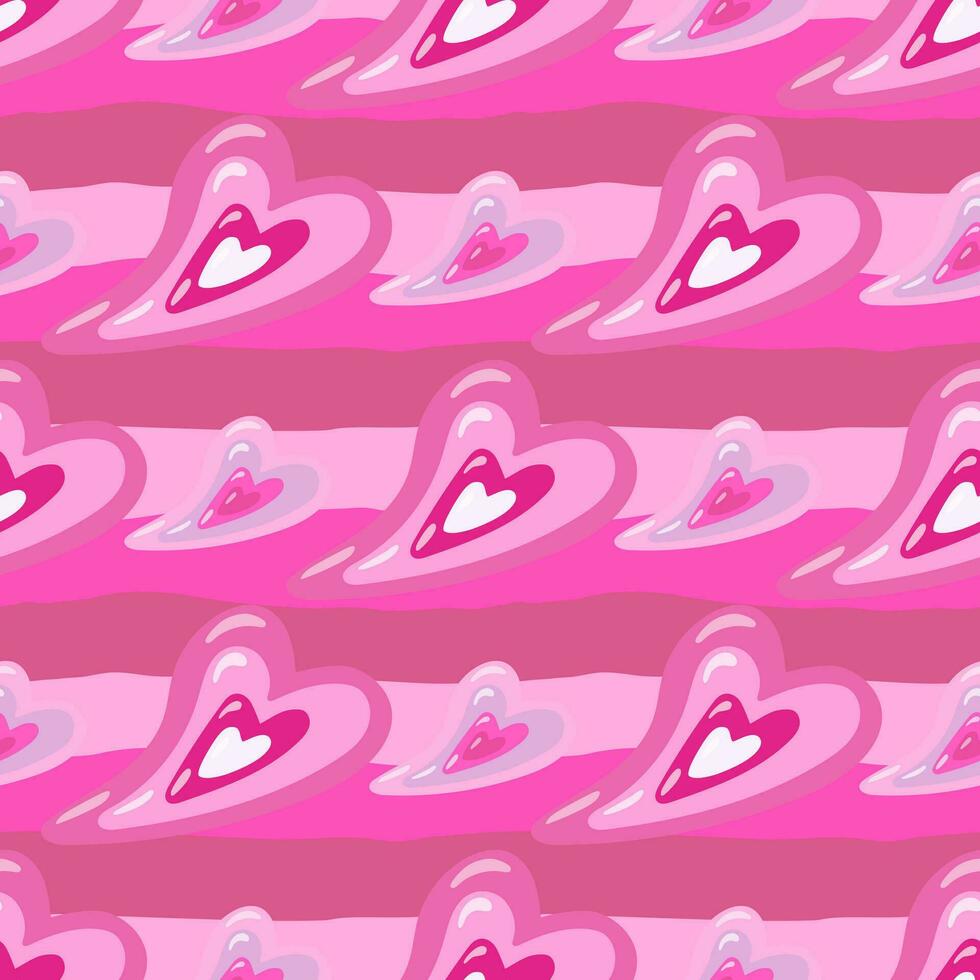 Clásico corazones sin costura modelo. 14 febrero fondo de pantalla. San Valentín día fondo. vector