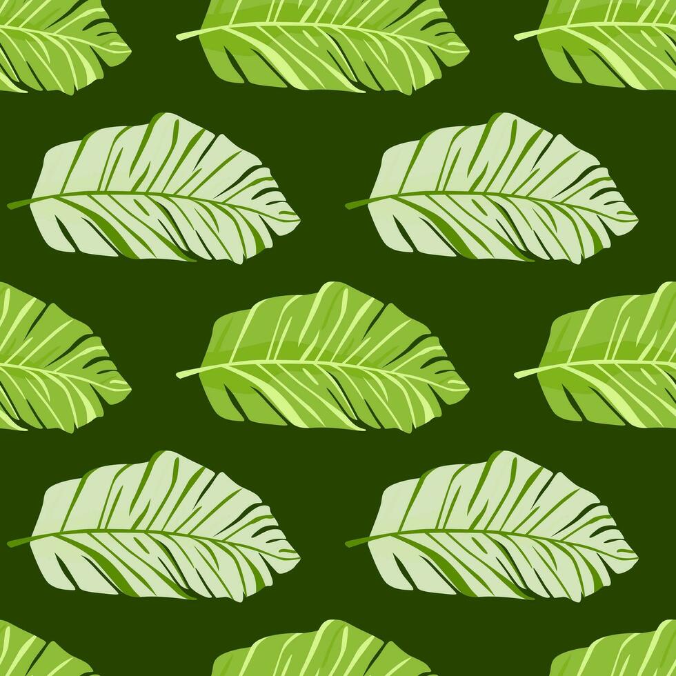 resumen exótico planta sin costura modelo. botánico hojas fondo de pantalla. tropical modelo fondo con palma hoja y floral motivos vector