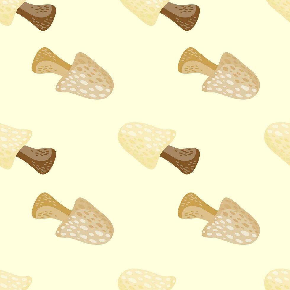 Magical fly agaric wallpaper. Seamless pattern with fairytail mushrooms. vector