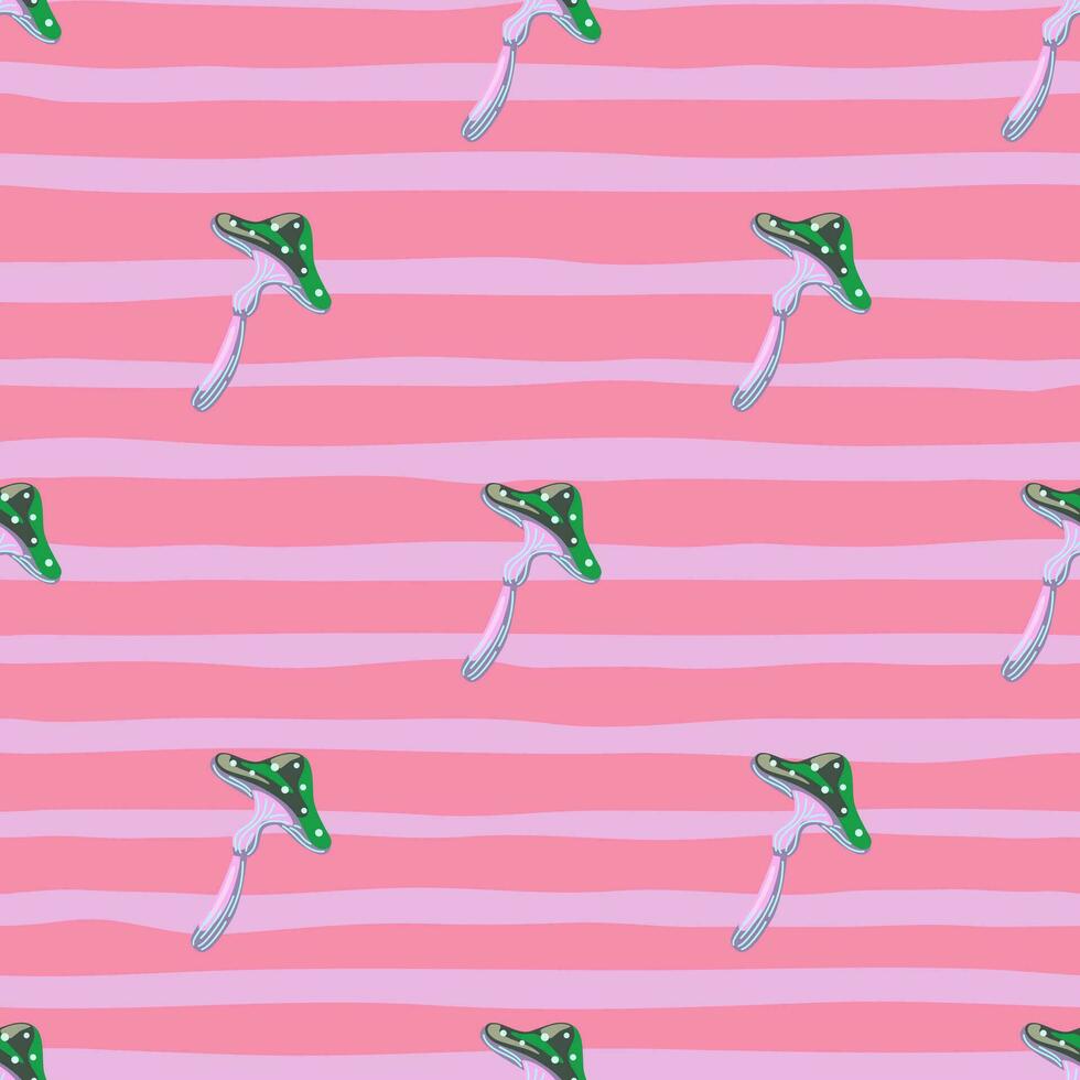 Magical fly agaric wallpaper. Fairytail mushrooms Seamless pattern. vector