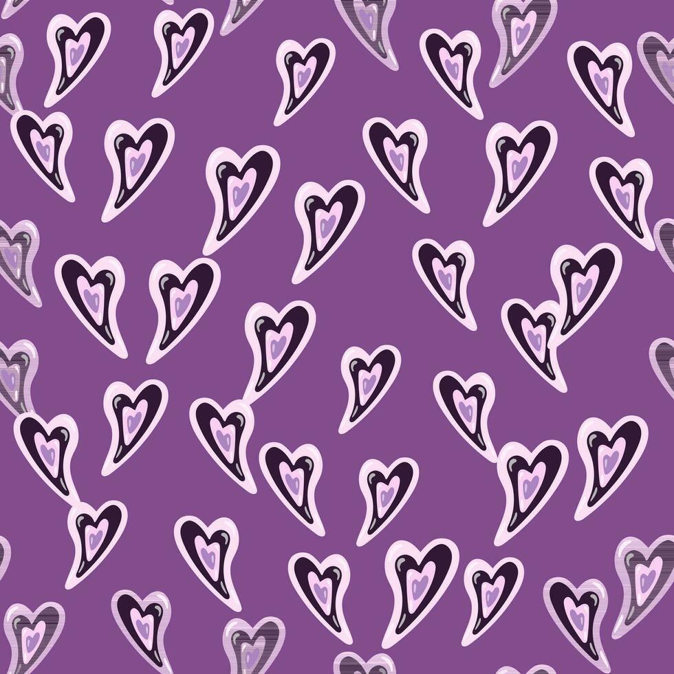 Vintage hearts seamless pattern. 14 february wallpaper. Valentine's Day backdrop. vector