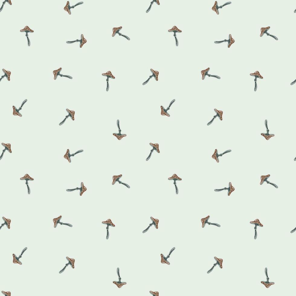 Magical fly agaric wallpaper. Fairytail mushrooms Seamless pattern. vector