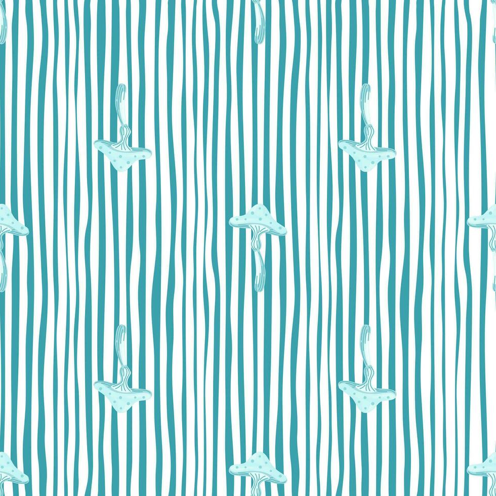 Magical fly agaric wallpaper. Fairytail mushrooms Seamless pattern. vector