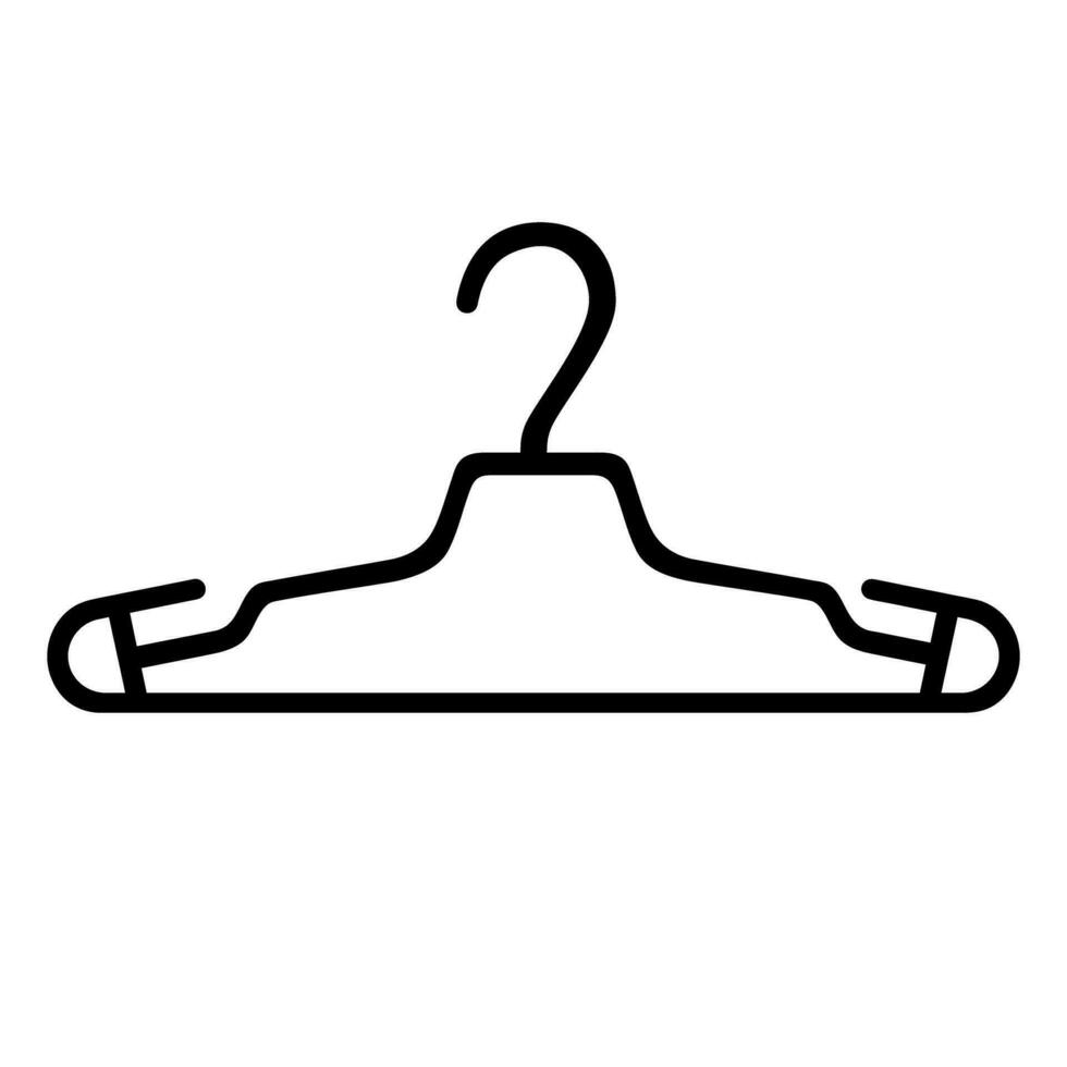 Plastic coat hanger in simple style. Coat hanger icon. vector