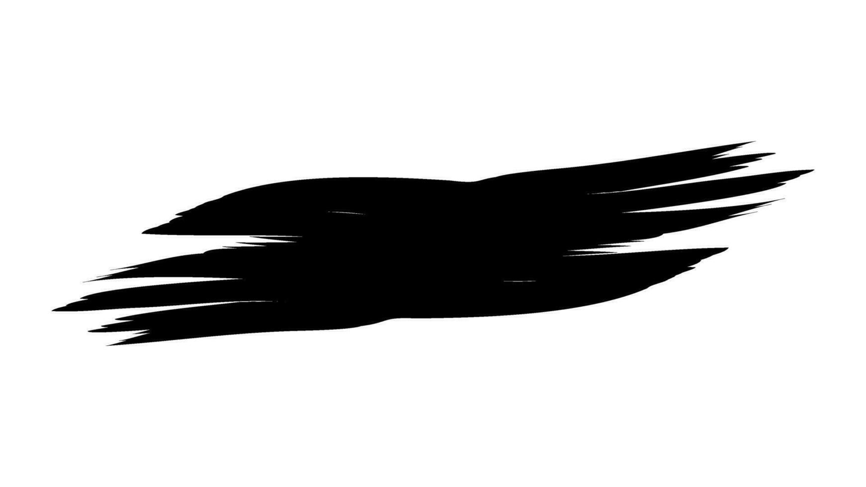 Brush strokes, hand drawn paintbrush black vector