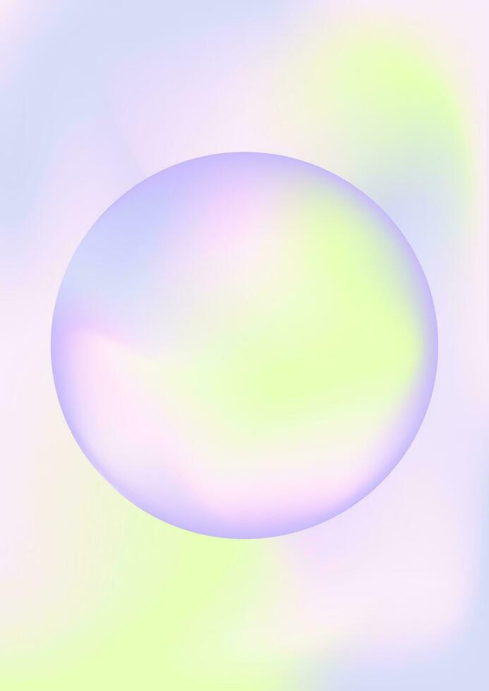 Set of Y2k gradient aura circles.modern fluid multicolor gradients. Blurred color spheres. vibrant pastel color palette. Stock vector illustration