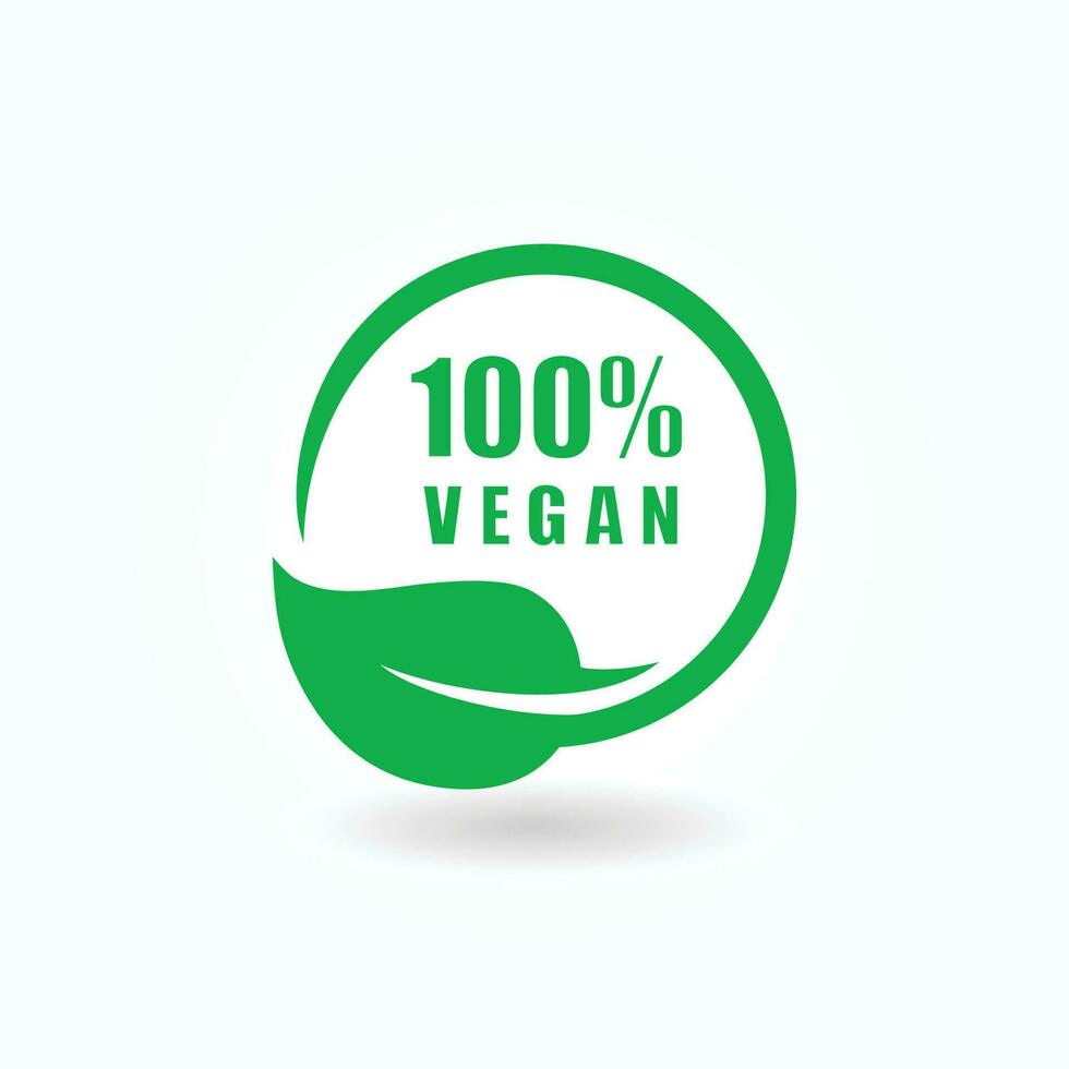 100 vegano vector icono. orgánico, biografía, eco símbolo.