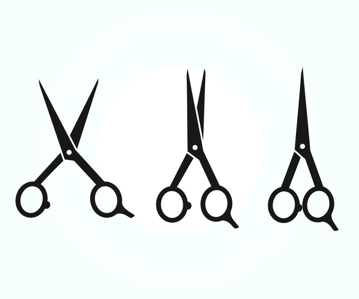 Scissors icon set. Scissor vector icon on white background