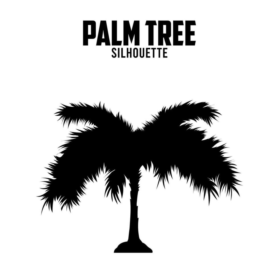 Palm Tree Silhouette vector stock illustration