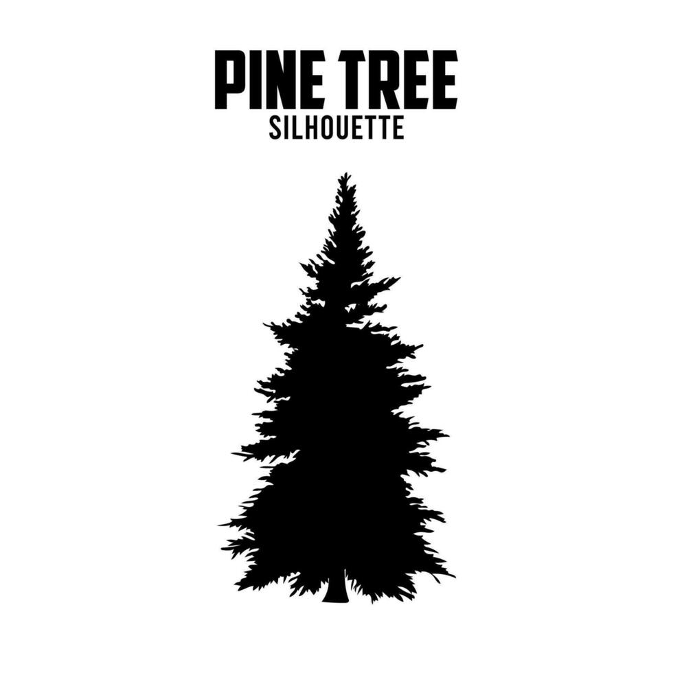 Pine Tree Silhouette vector stock illustration cedar tree silhoutte vector