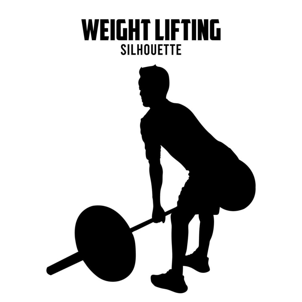 weight lifting Silhouette vector stock illustration, weightlifter silhouette 08