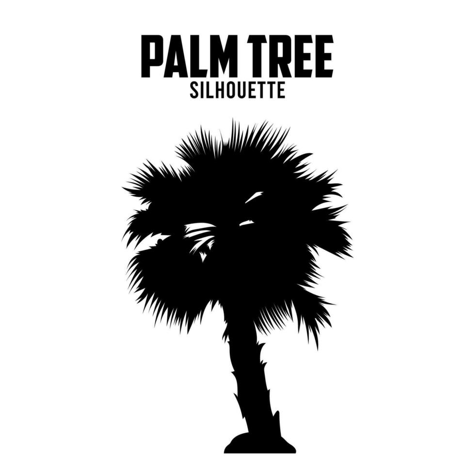 Palm Tree Silhouette vector stock illustration