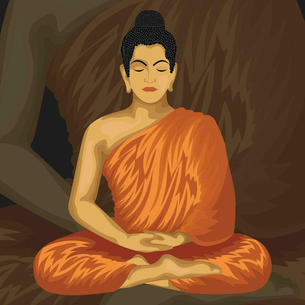 Lord Buddha vector stock illustration