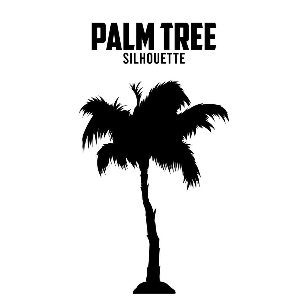 Palm Tree Silhouette vector stock illustration