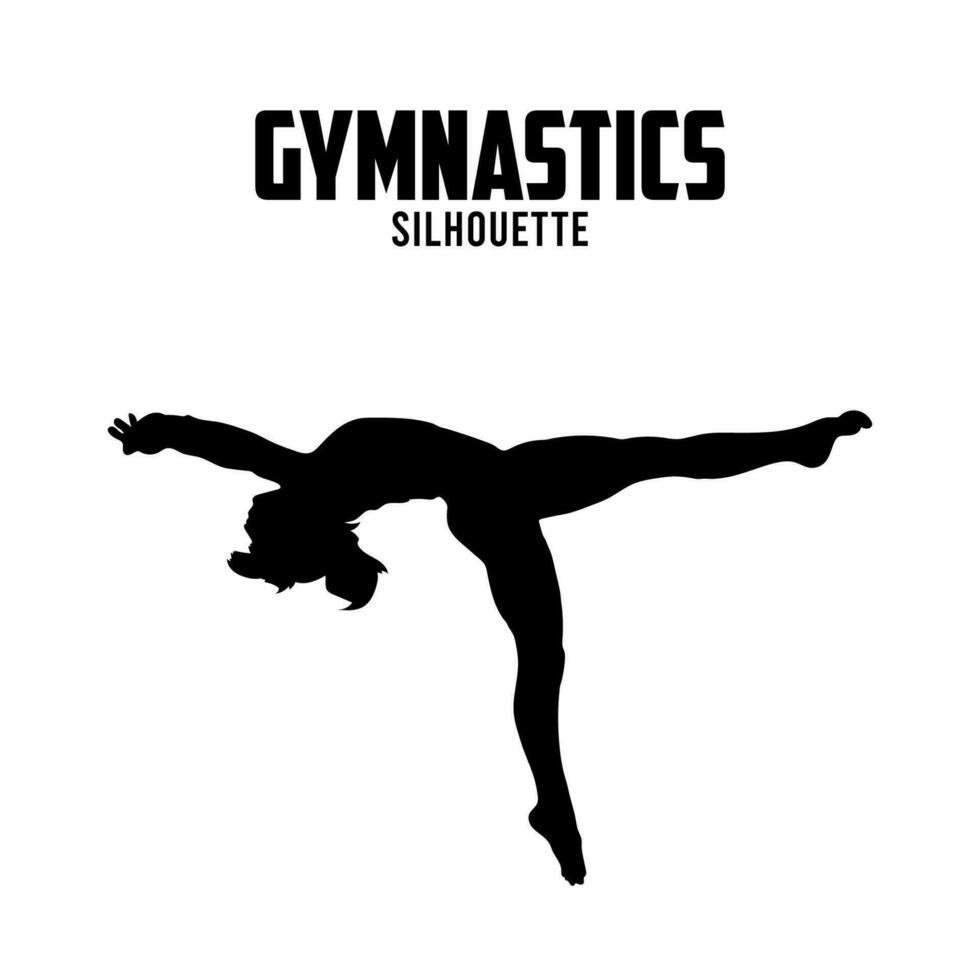 gimnasia silueta vector valores ilustración gimnasia jugador silhoutte