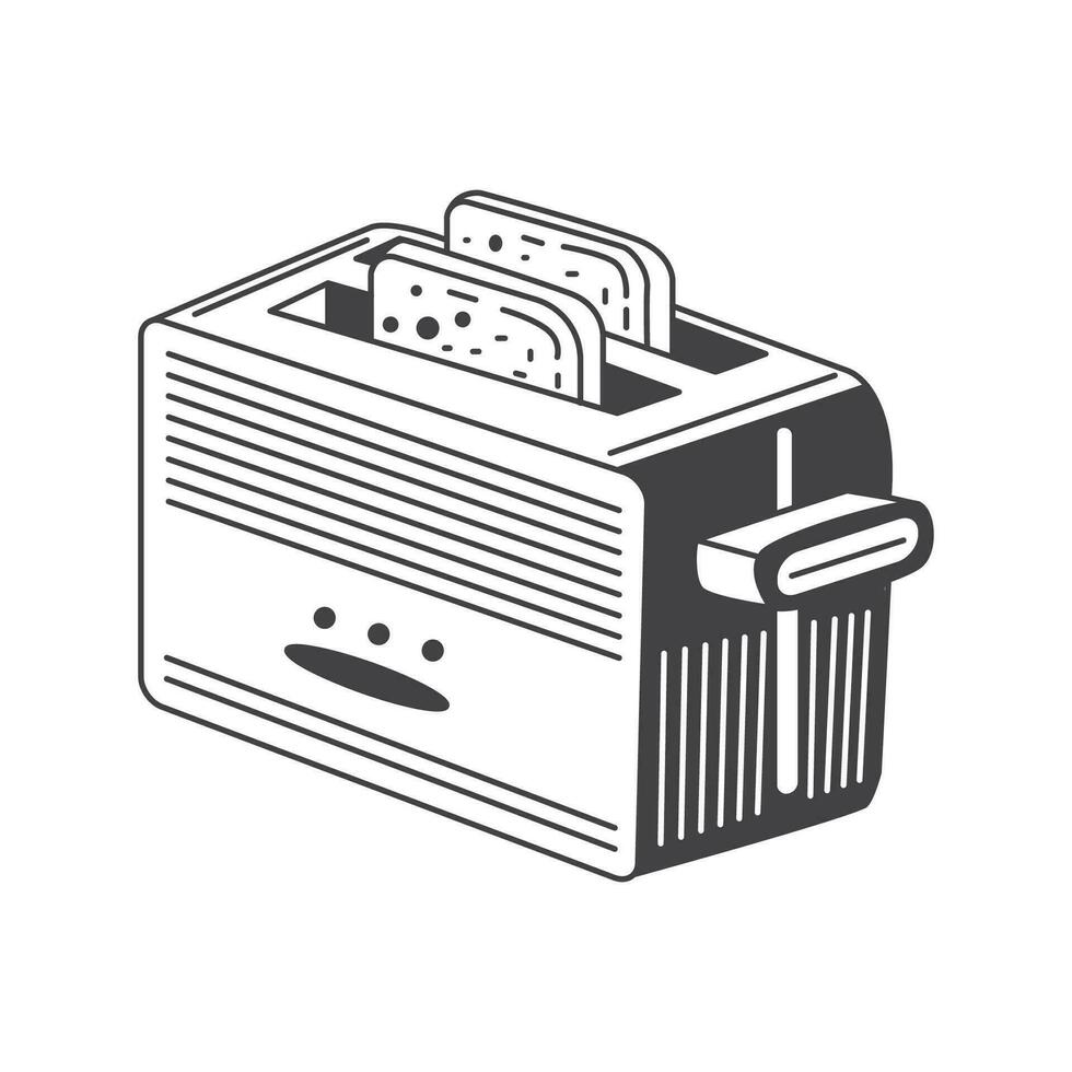 Toaster Vector Stock Illustration, Retro Toaster 25423009 Vector Art at