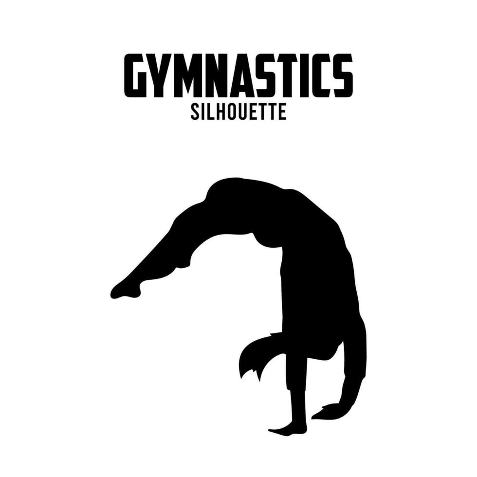 gimnasia silueta vector valores ilustración gimnasia jugador silhoutte