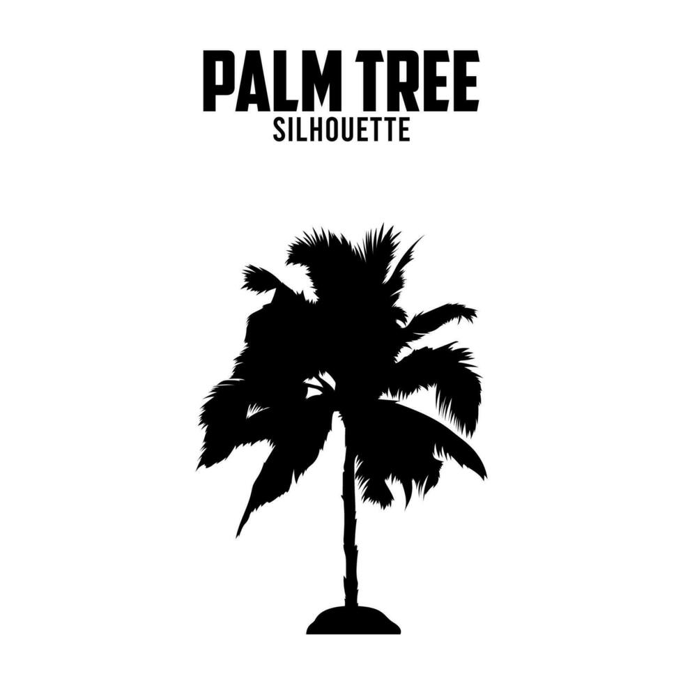 Palm Tree Silhouette vector stock illustration