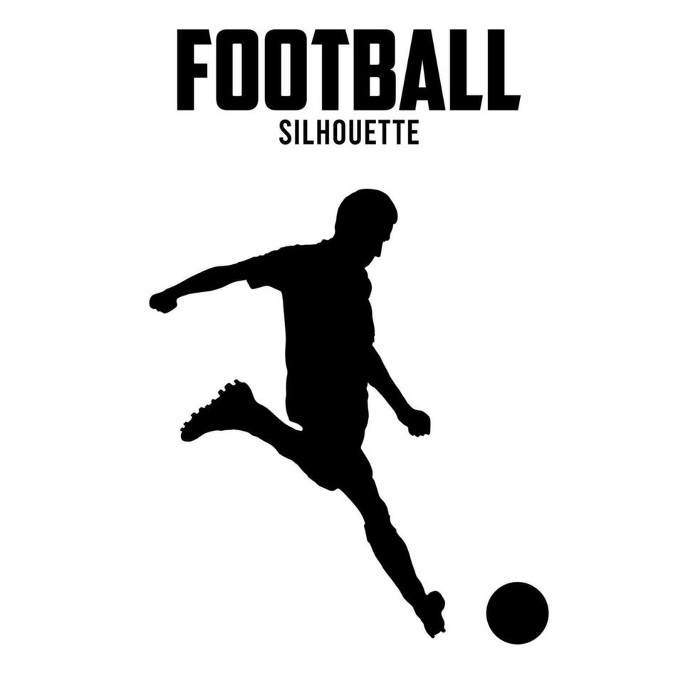 Football Player Silhouette vector stock illustration, football silhoutte 04