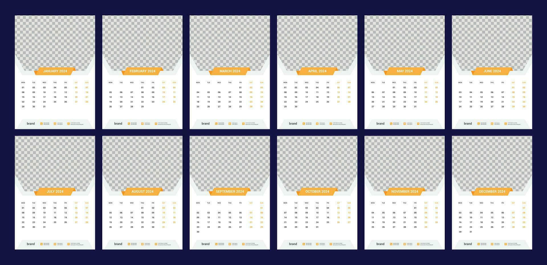 calendar 2024 wall calender template 25423100 Vector Art at Vecteezy calendar 2024 wall calender template 25423100 Vector Art at Vecteezy