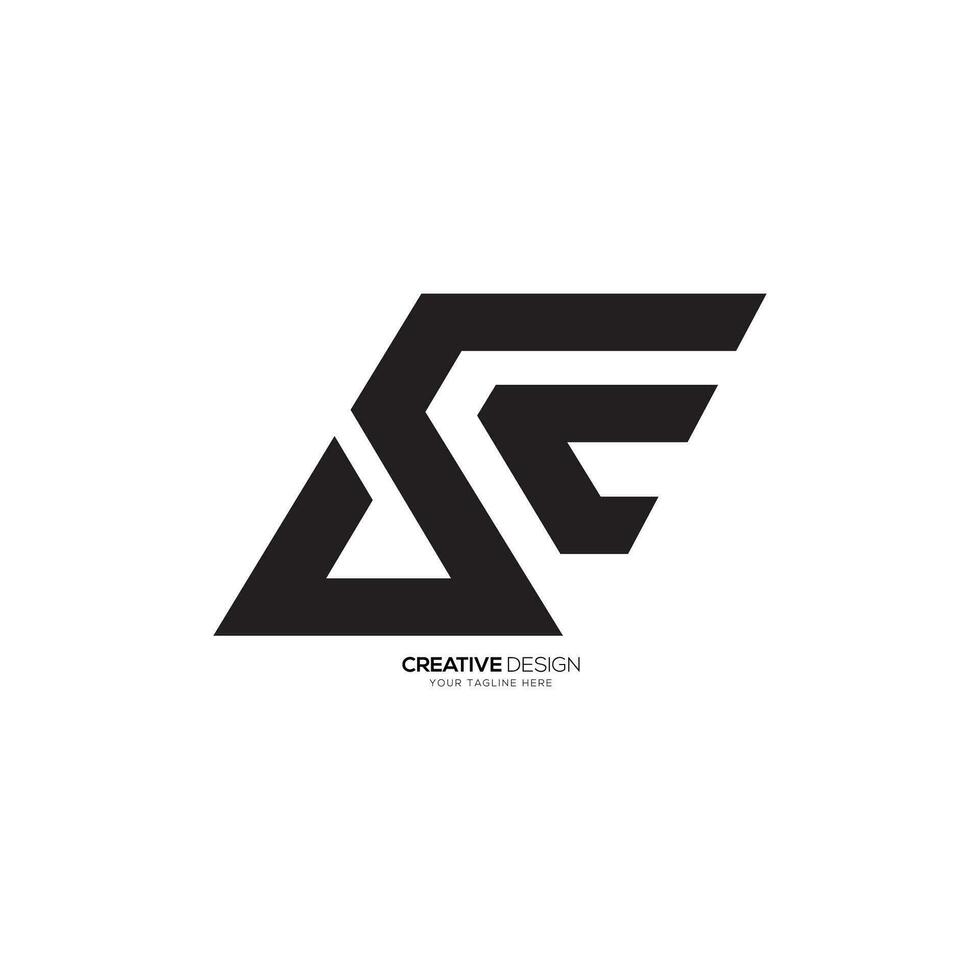 Modern unique shape letter SC or CS creative monogram logo. SC logo. CS logo vector