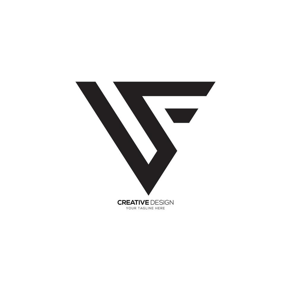 Letter s f v with triangle shape modern unique monogram logo. S logo. F logo. V logo vector