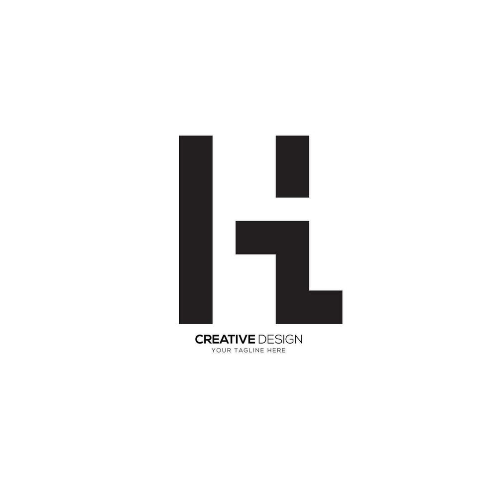Letter HZ simple unique line art creative minimalist monogram logo. HZ logo. ZH logo vector