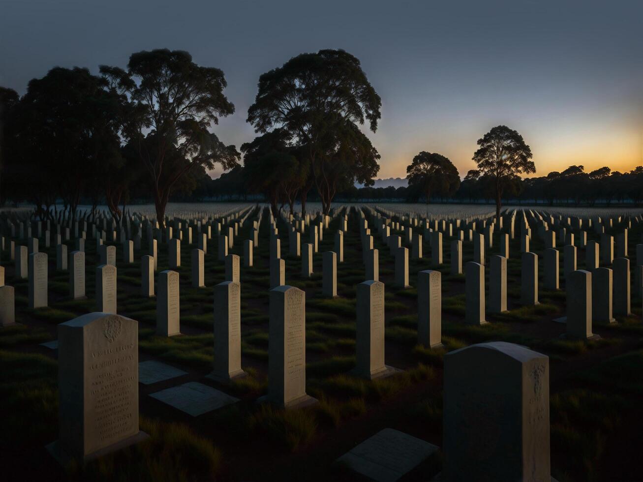 Tombstone at the national heroes cemetery, image photo