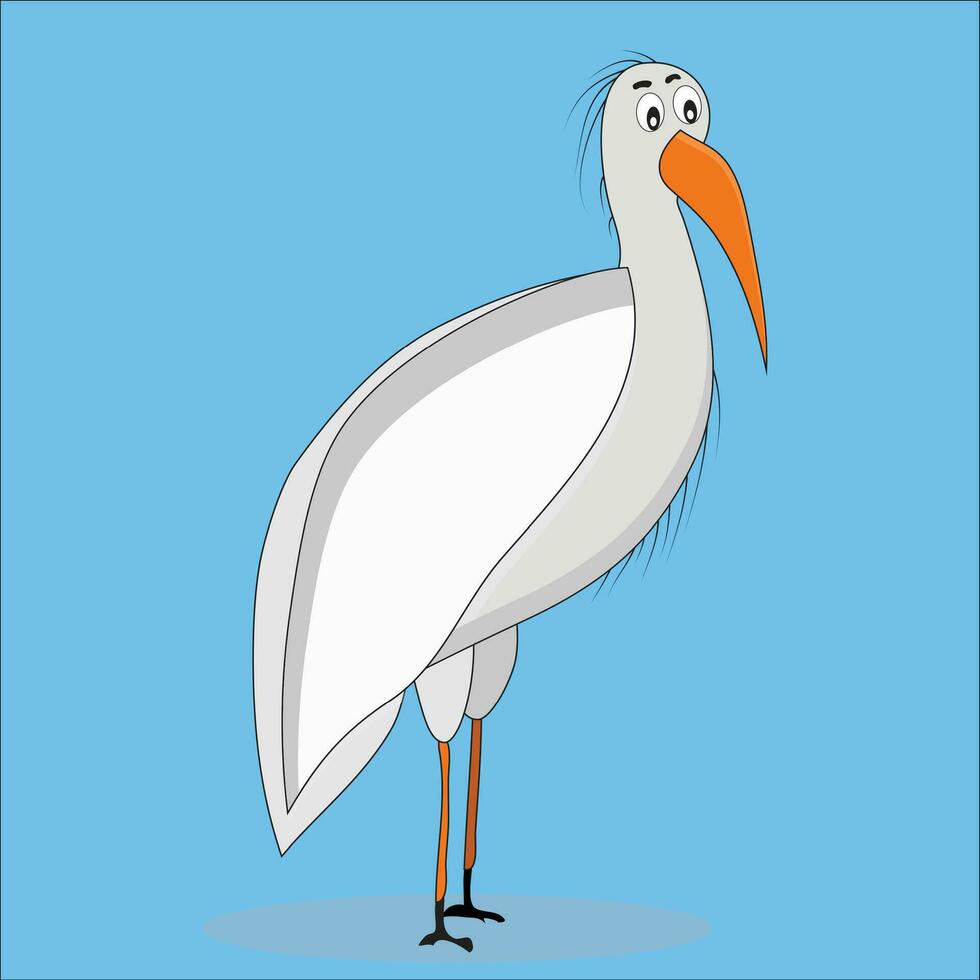 ibis pájaro dibujos animados vector
