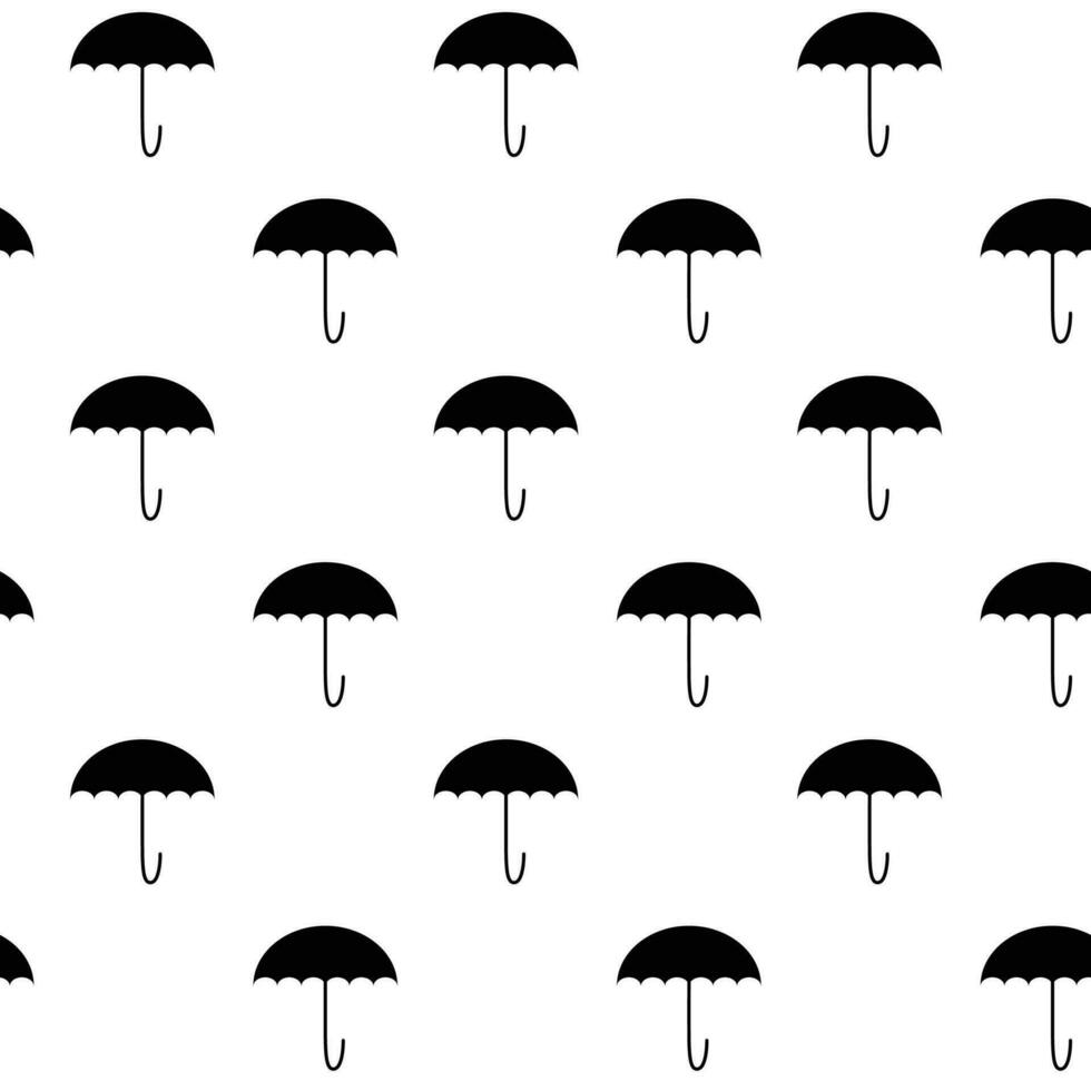 Black white pattern umbrella vector