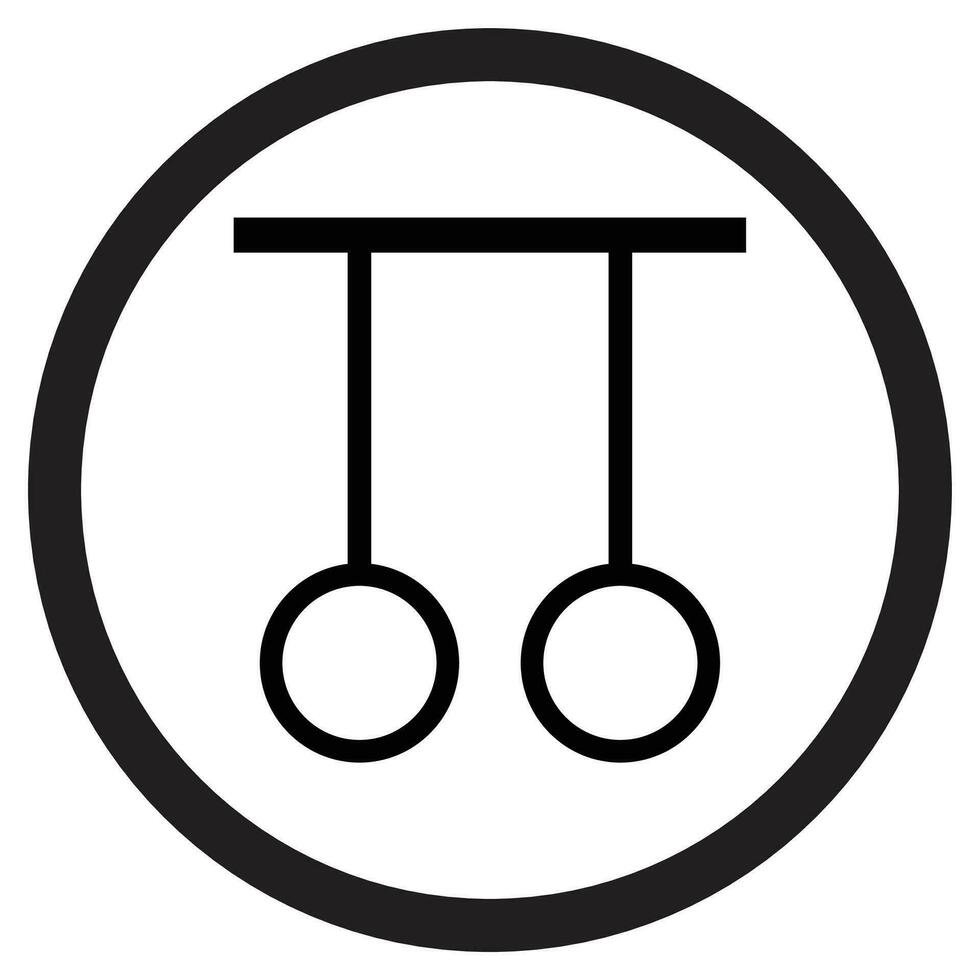 Gymnastic rings icon vector