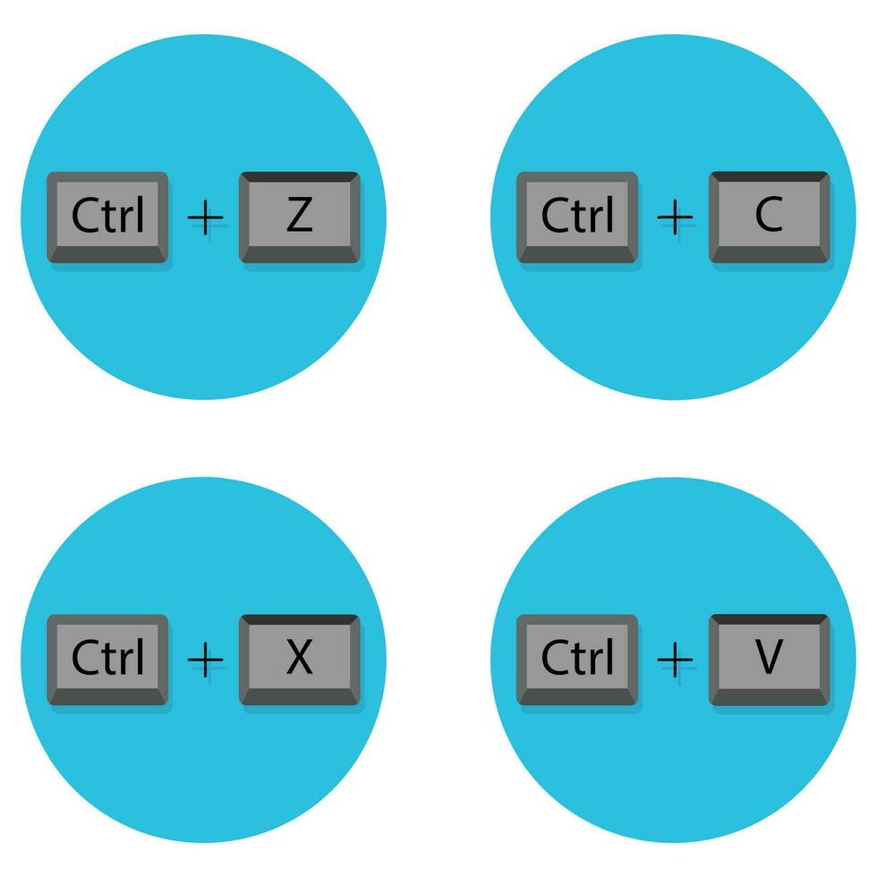 Combination of keyboard buttons vector