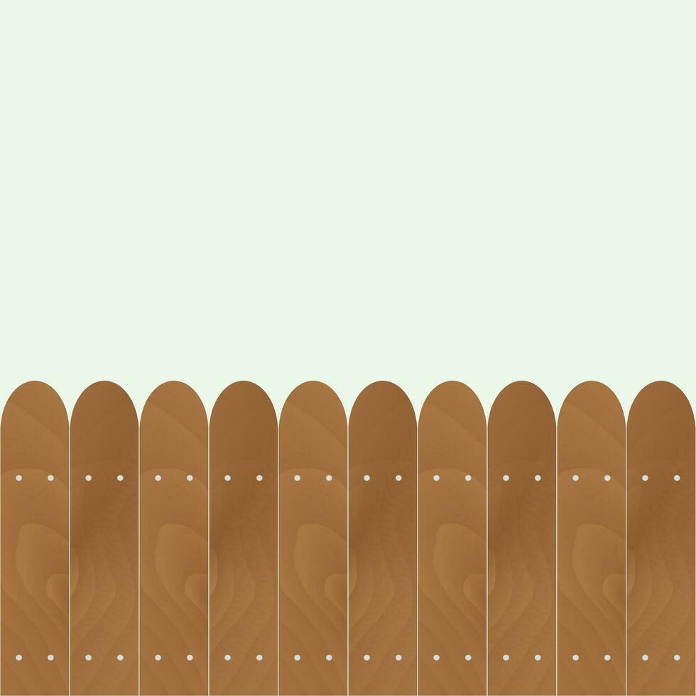 Banner with rounded wooden fence vector