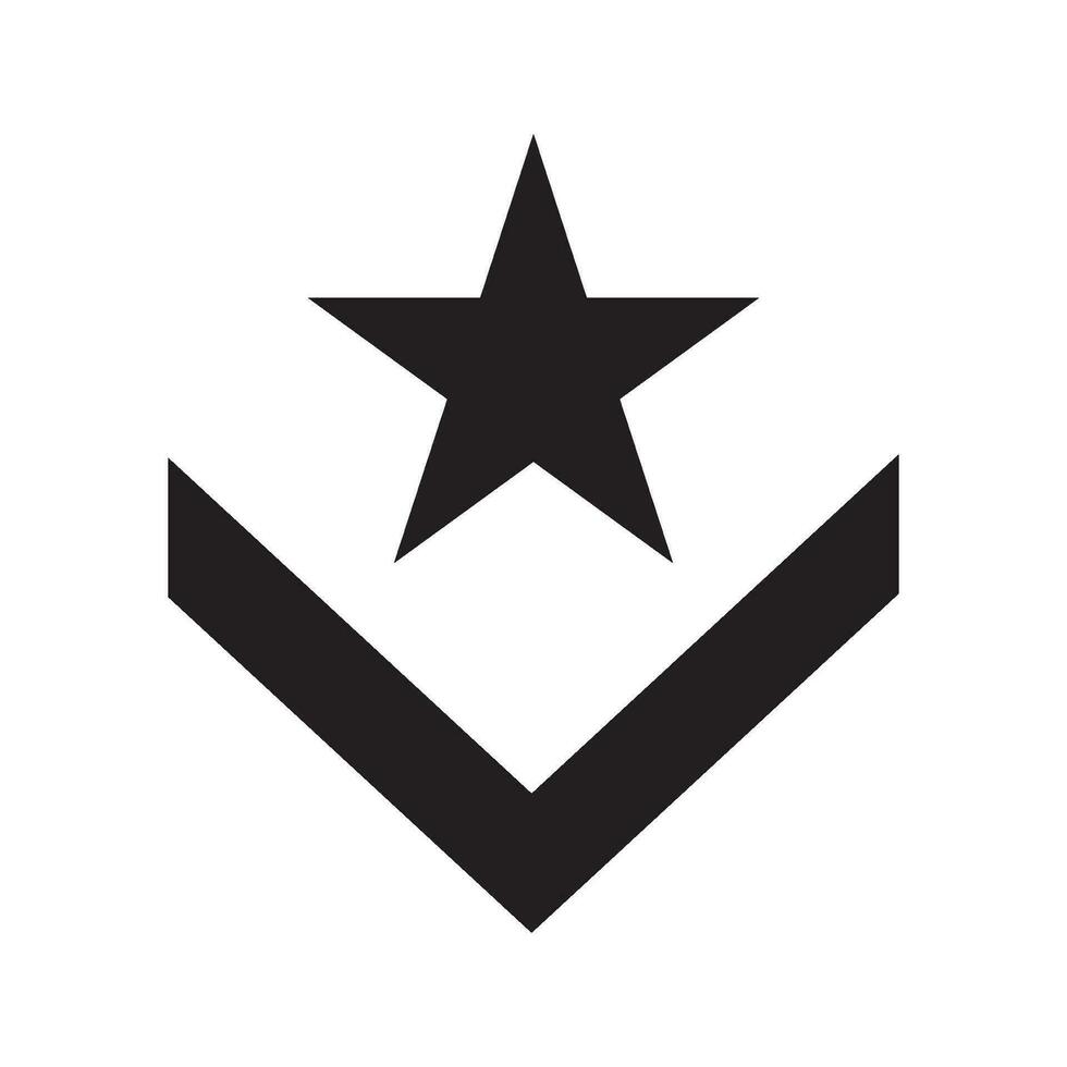 militar rango icono vector