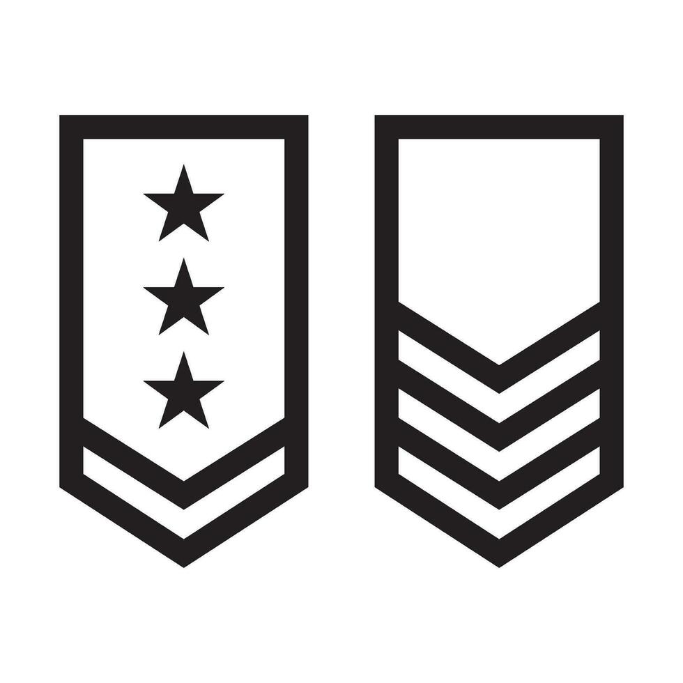 military rank icon vector