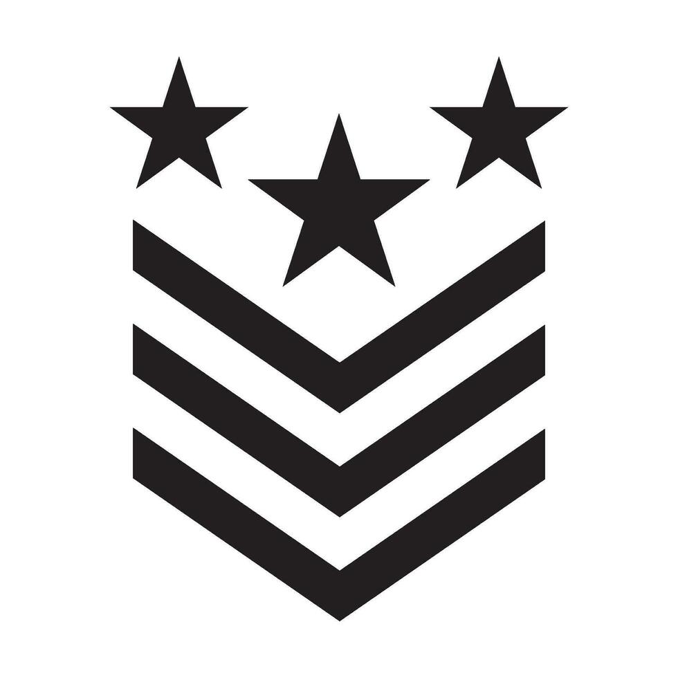 military rank icon vector