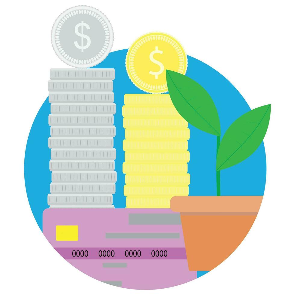 Capital gain flat icon vector. Financial growth and increase investment illustration vector