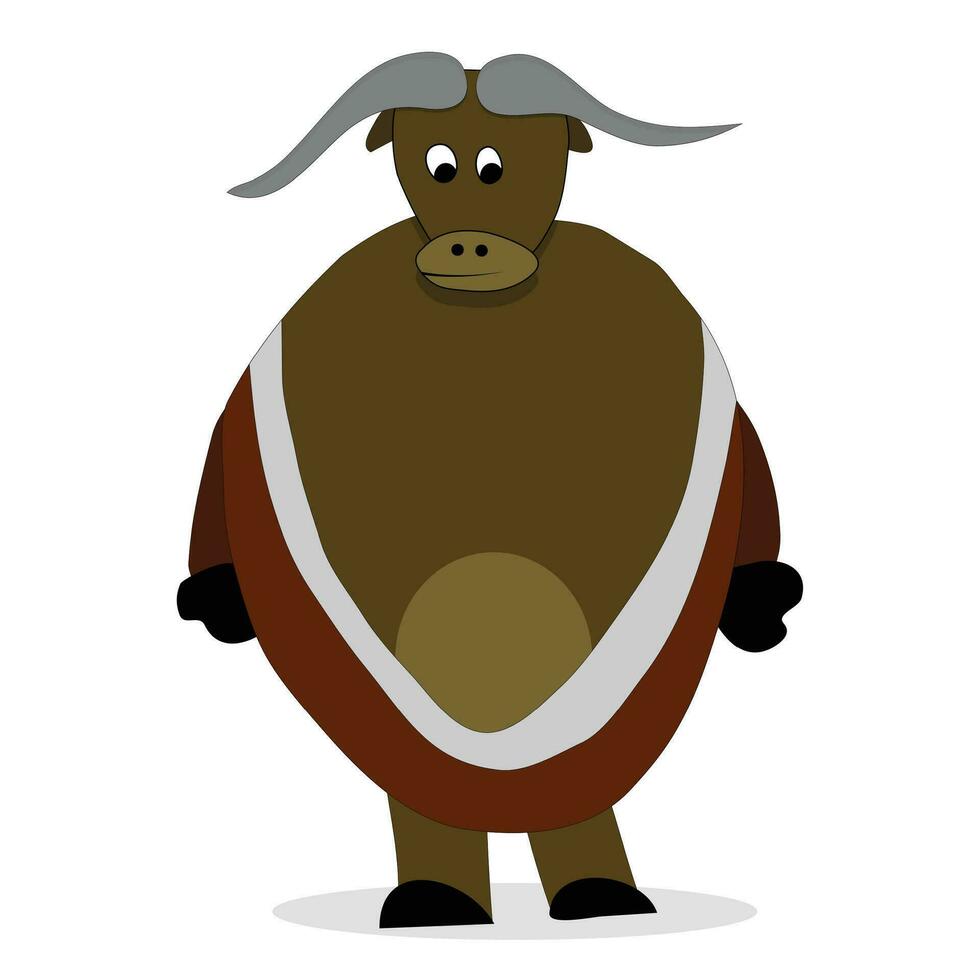 toro yak personaje. vector yak aislado, Himalaya animal ilustración