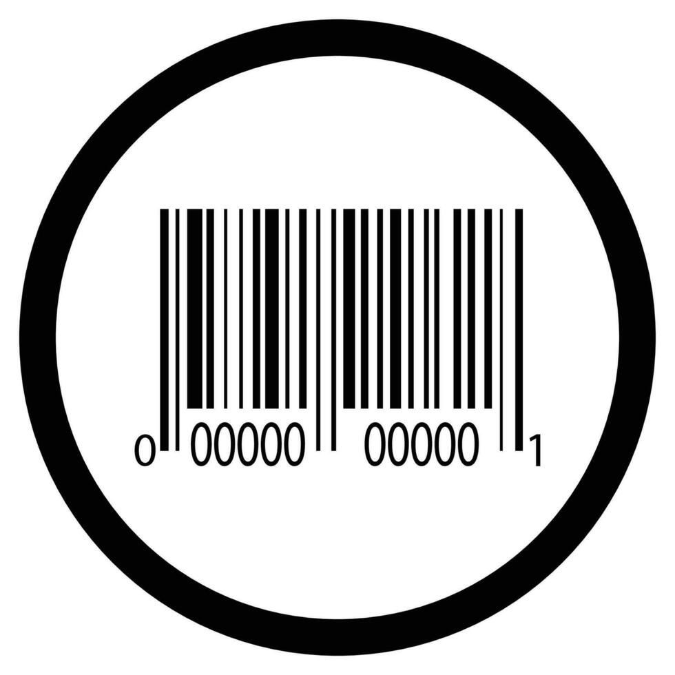 Bar code icon vector. Digital price label code for retail, graphic barcode illustration vector