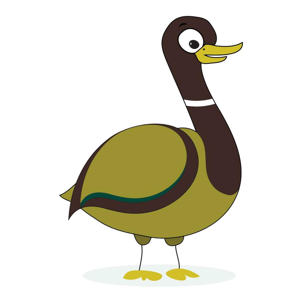 salvaje Pato dibujos animados vector