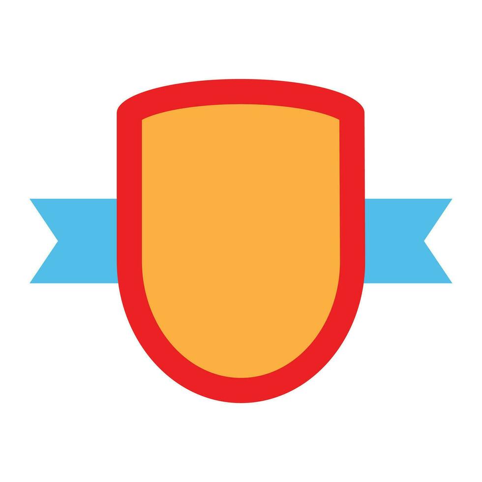 Shape of shield badge vector. Web quality insignia banner illustration vector