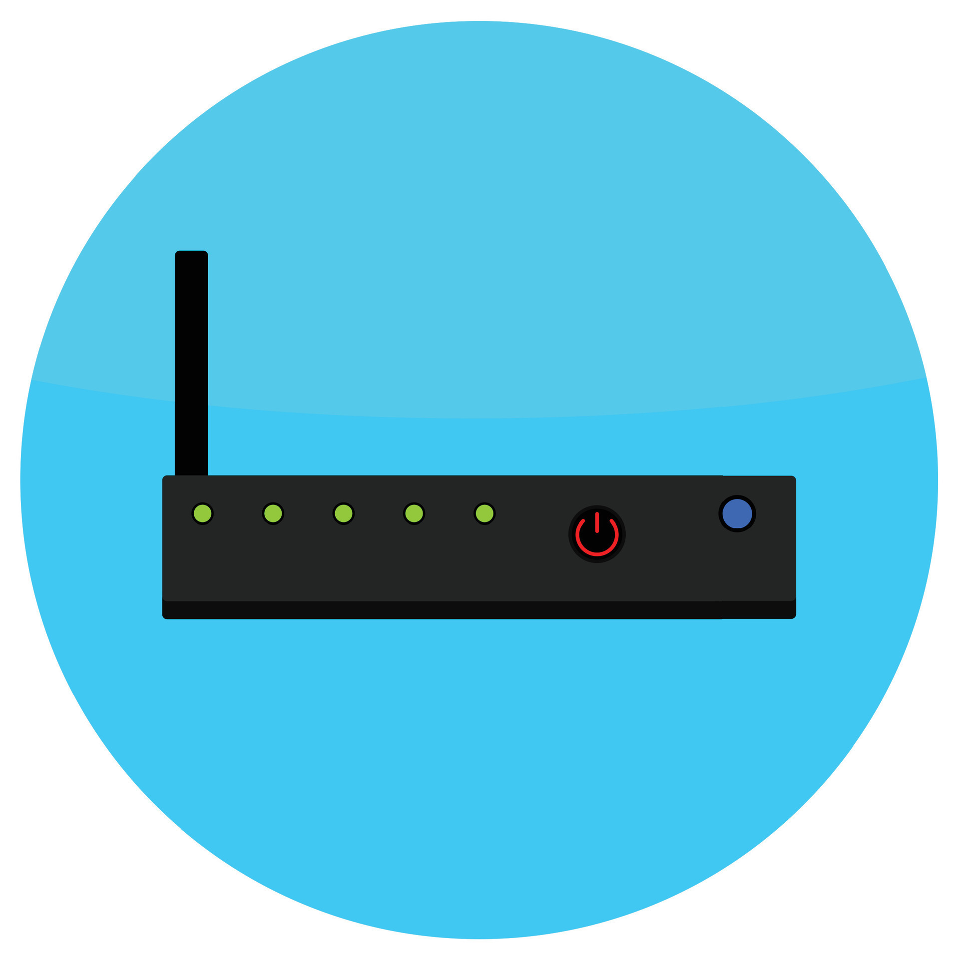 Icon router flat. Network router icon, server switch, vector wireless