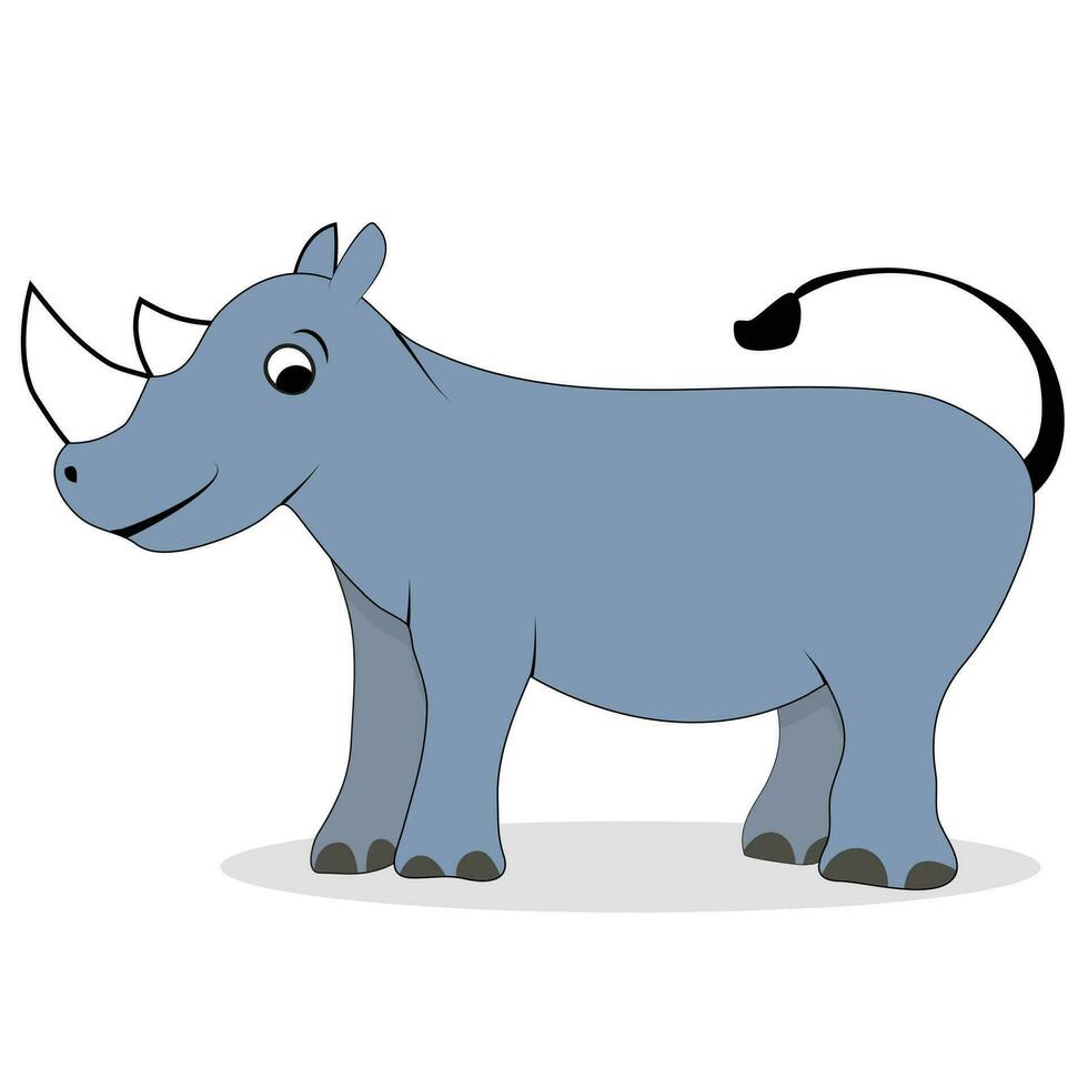 Rhinoceros character animal vector