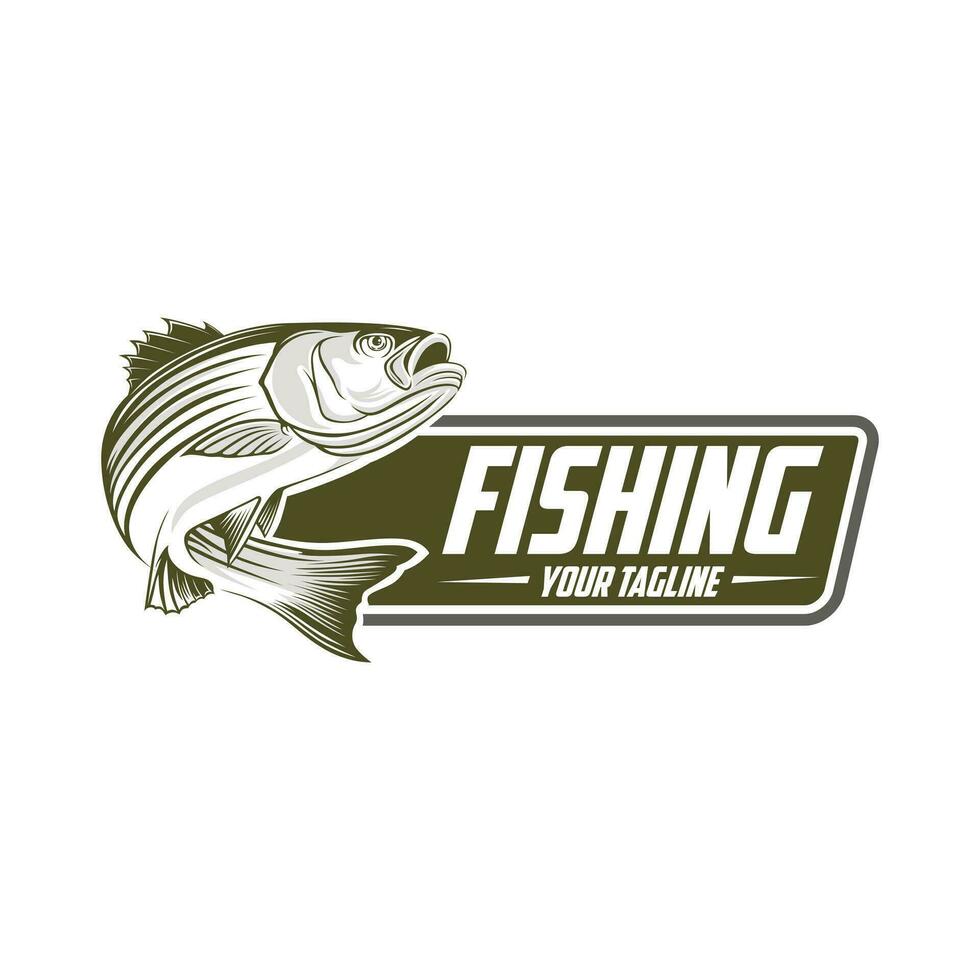 vector logo Striped Bass Fishing