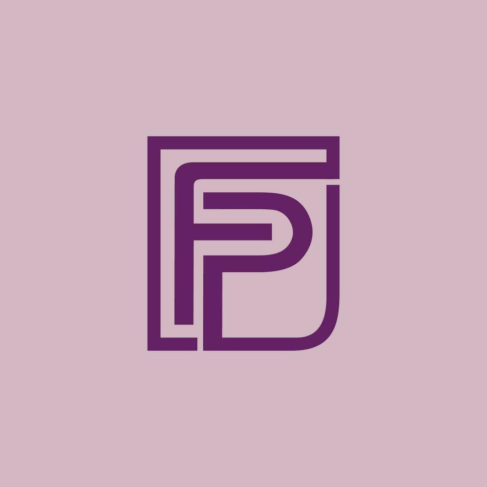 vector logo letter F P